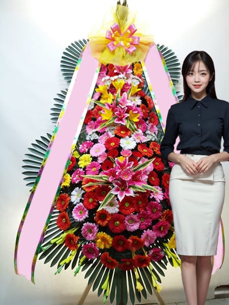 베뉴비안 웨딩홀 3단화환 고급형